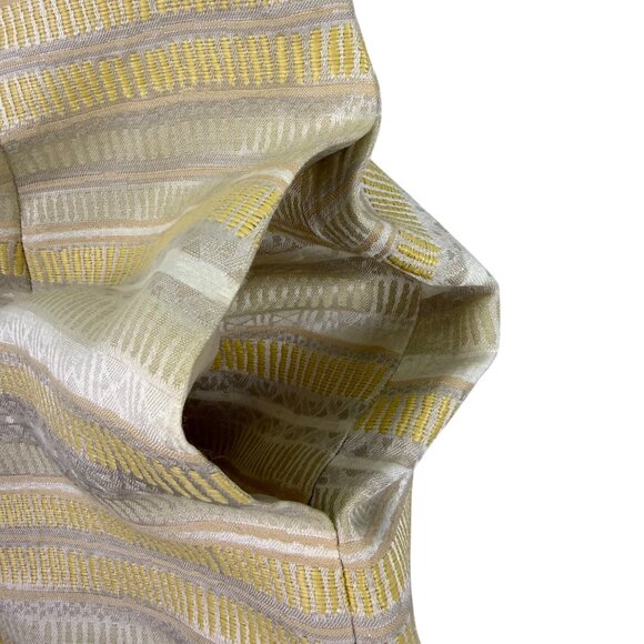 Christian Women’s Yellow & White Stripe Blazer & Skirt Set Size 2 - Picture 8 of 15